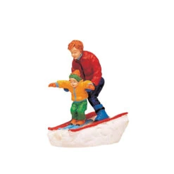 Lemax Father And Son Skiing Figurine