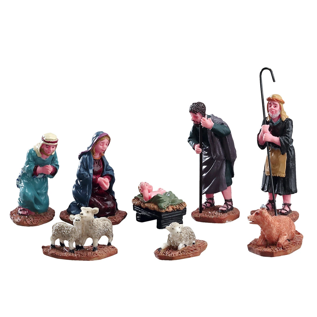 Lemax Nativity Village 3 Inch Figurines - 8 Piece Set 3 Lemax Nativity Village 3 Inch Figurines - 8 Piece Set