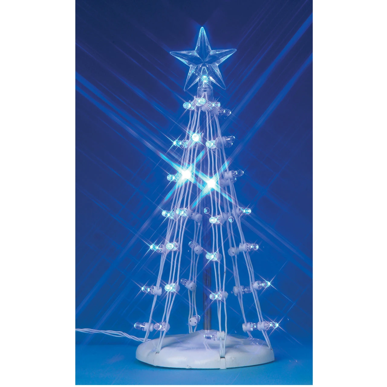 Lemax Lighted Silhouette Tree - Blue - 6 Inch 3 Lemax Lighted Silhouette Tree - Blue - 6 Inch