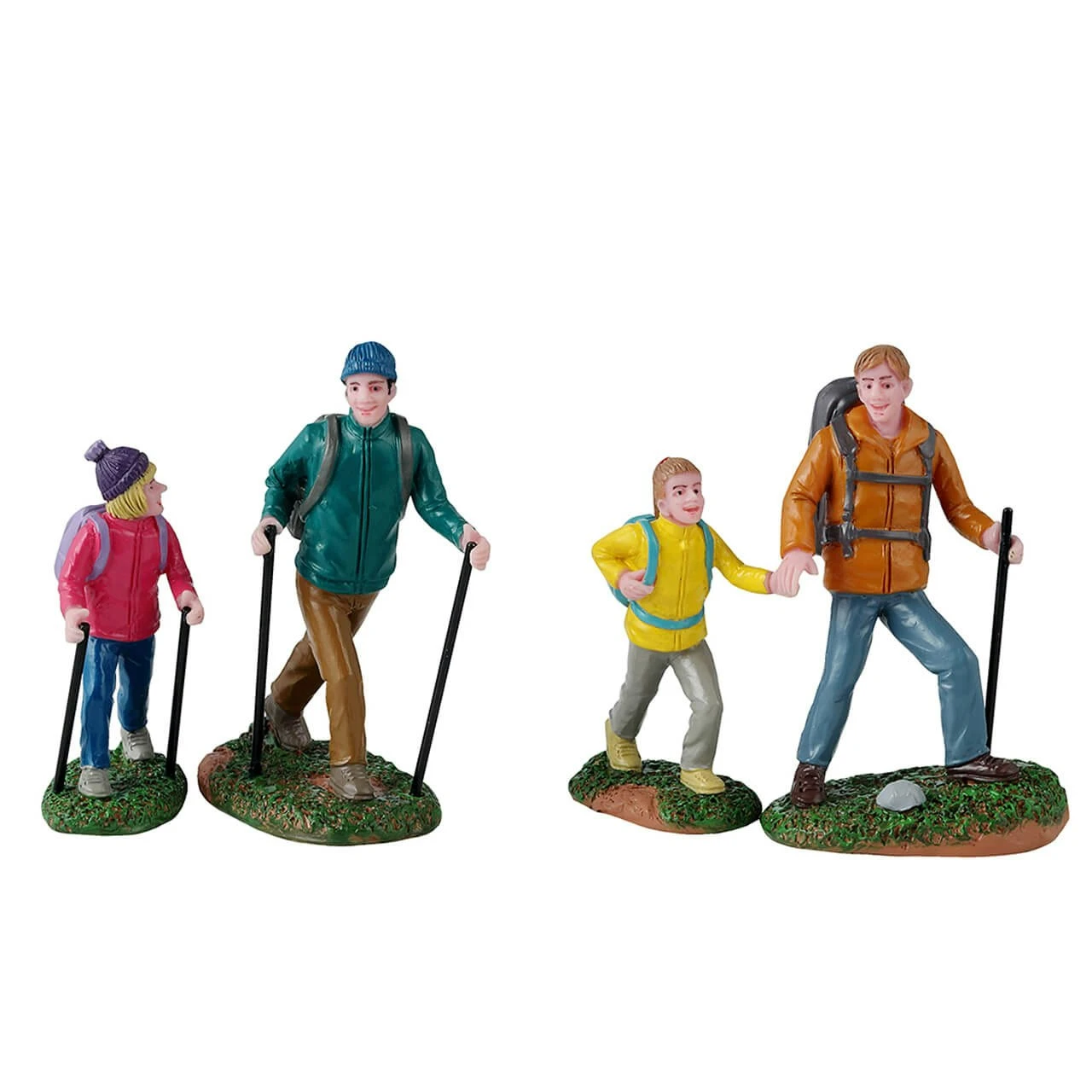 Lemax Father And Daughter Hikers - 4 Piece Set 3 Lemax Father And Daughter Hikers - 4 Piece Set