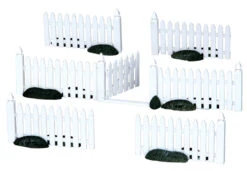 Lemax Plastic Picket Fence - 7 Piece Set