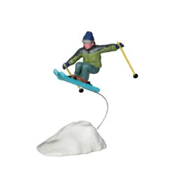 Lemax Catching Air- Skier Figurine