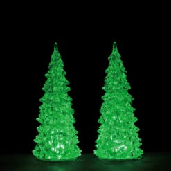 Lemax 7 Inch Crystal Color Changing Trees - Set Of 2 10 Lemax 7 Inch Crystal Color Changing Trees - Set Of 2 -Lemax tlfua82tvldxngvoh45j