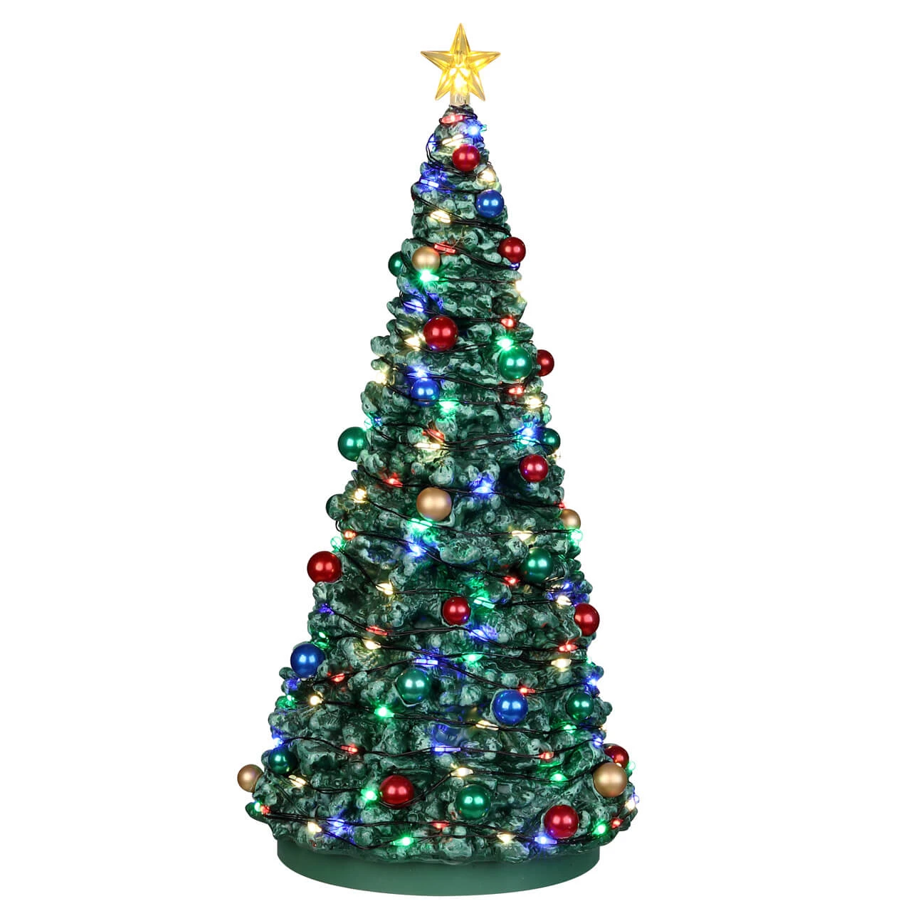 Lemax Outdoor Holiday Tree - 9" Lighted 3 Lemax Outdoor Holiday Tree - 9" Lighted