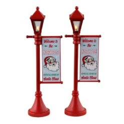 Lemax North Pole Lamppost - 2 Piece Set